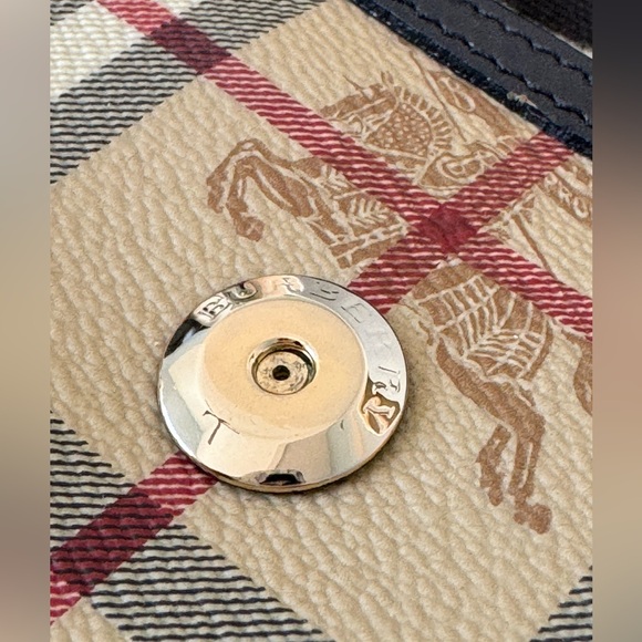 Burberry Ganton Haymarket Check Coated Canvas Crossbody Shoulder Handbag - Picture 13 of 13